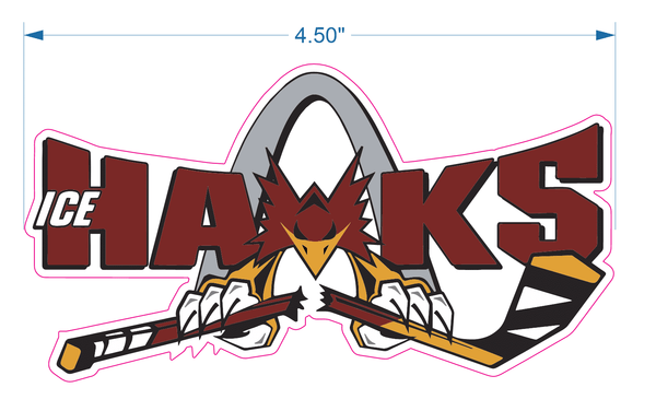 Ice Hawks Car Decal