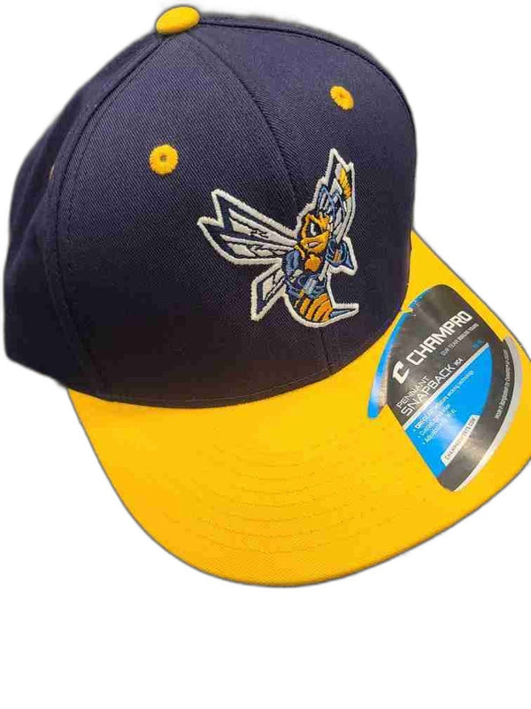 Sting Champro Pennant Snapback Hat-Navy/Yellow