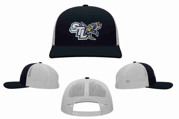 Sting "STL" Pacific 104C Trucker Snapback Hat-Navy/White