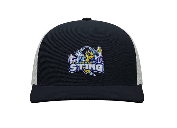 Sting 104C Snapback Hat-Navy/White