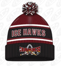 Ice Hawks AK Pom Beanie