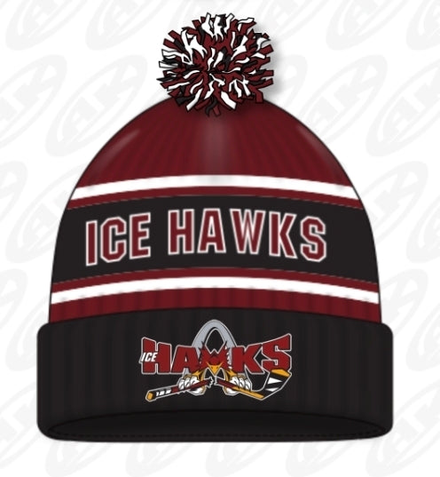 Ice Hawks AK Pom Beanie