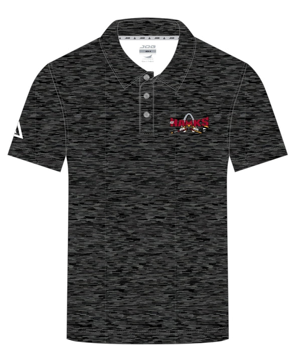 Ice Hawks JOG Heathered Black Polo