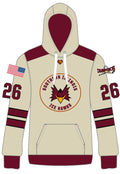 Ice Hawks Vintage Cream Fleece Hoodie