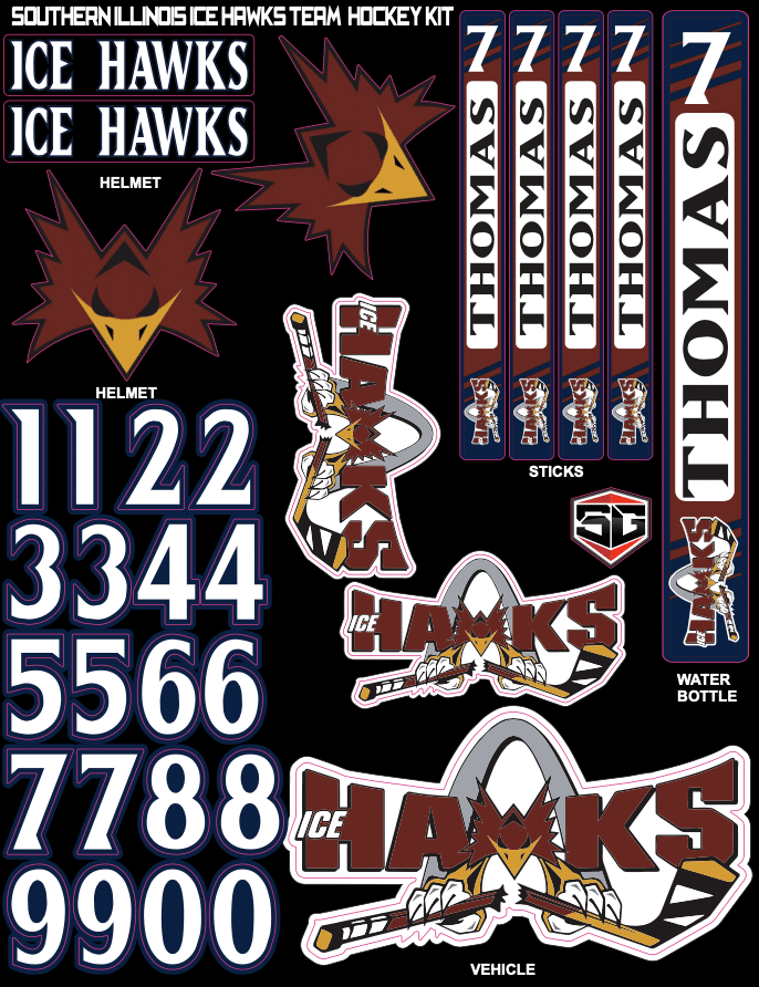 Ice Hawks Player Decal Kit