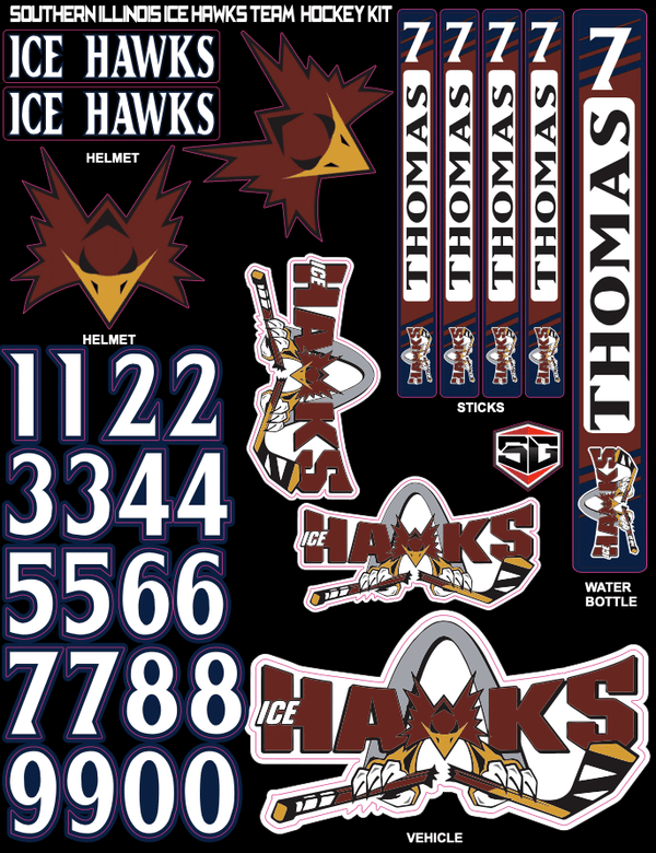 Ice Hawks Player Decal Kit