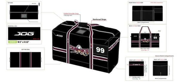 Ice Hawks JOG Hockey Bag