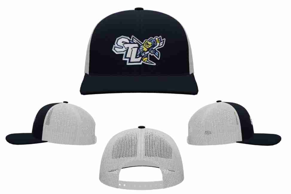 Sting "STL" Pacific 104C Trucker Snapback Hat-Navy/White