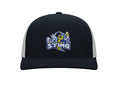 Sting 104C Snapback Hat-Navy/White