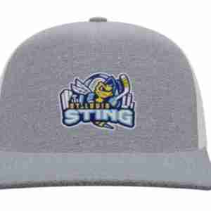 Sting Pacific Heather Trucker Snapback Hat-Heather Grey/White