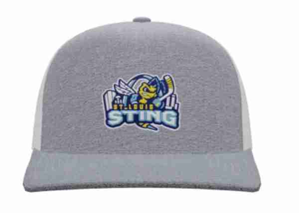 Sting Pacific Heather Trucker Snapback Hat-Heather Grey/White