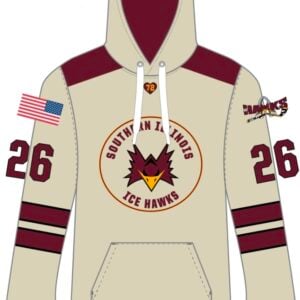 Ice Hawks Vintage Cream Fleece Hoodie