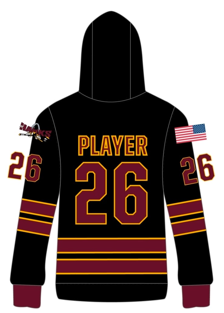 Ice Hawks SIIH Black Fleece Hoodie 2 Ice Hawks SIIH Black Fleece Hoodie - Image 2